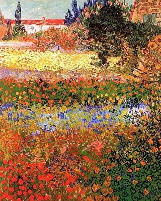 Garden of Flowers - Vincent Van Gogh - Oil Painting Reproductions